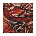 thumbnail image 1 of "Rusted House Finch Clockwork" - Canvas, 1 of 25