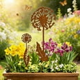 thumbnail image 1 of Rusted Metal Dandelion Garden Stake,All Weather Durable Outdoor Ornament,Vintage Style for Yard Patio,Lawn,Backyard,Porch and Garden Decoration, 1 of 5