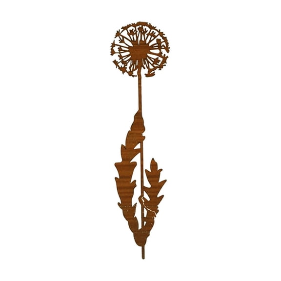Rusted Metal Dandelion Garden Stake,All Weather Durable Outdoor Ornament,Vintage Style for Yard Patio,Lawn,Backyard,Porch and Garden Decoration