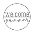 thumbnail image 1 of Rusted Orange Metal 12" Welcome Summer Season Greeting Sign, 1 of 4