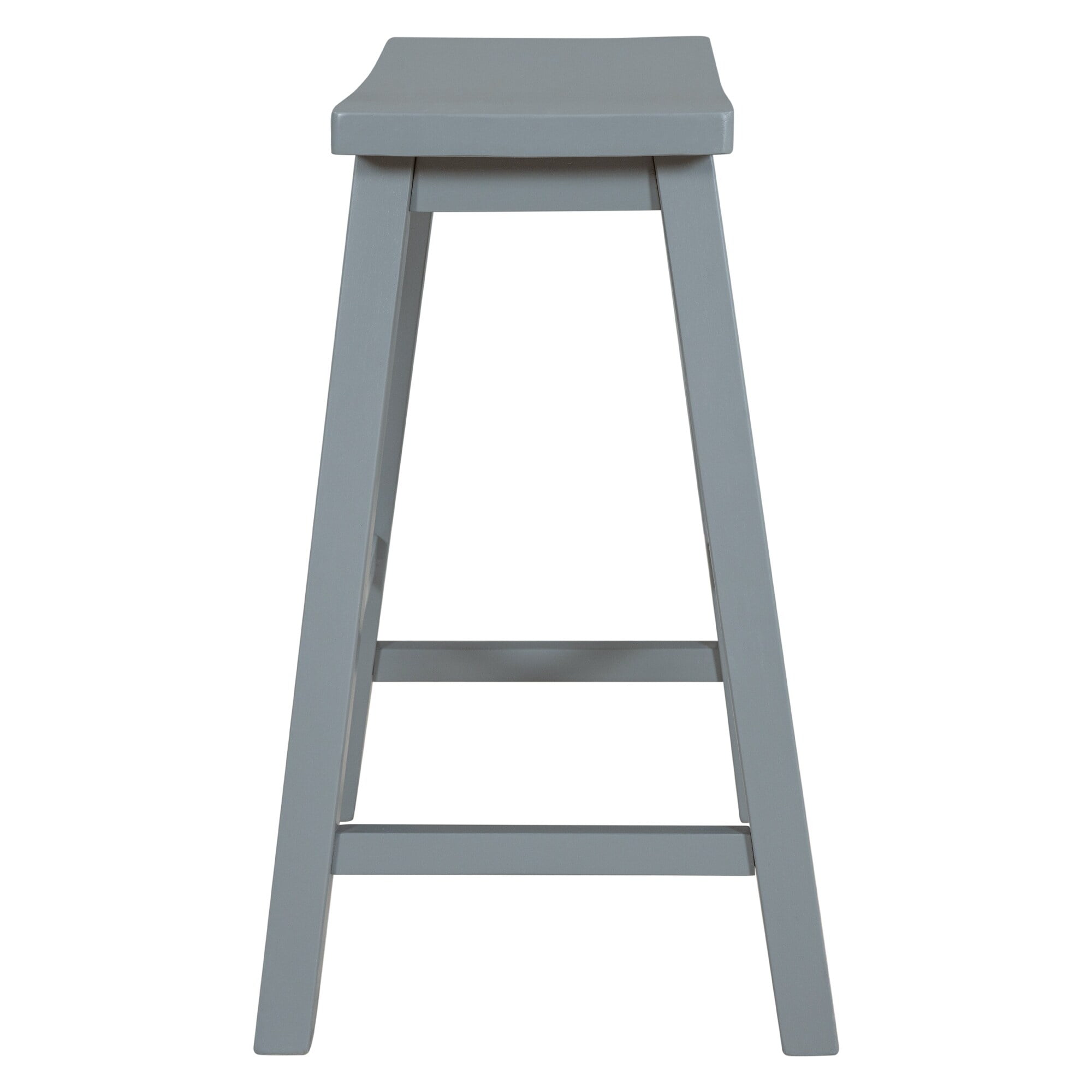 Rustic 2-piece Counter Height Wood Kitchen Dining Stools Grey - Walmart.com