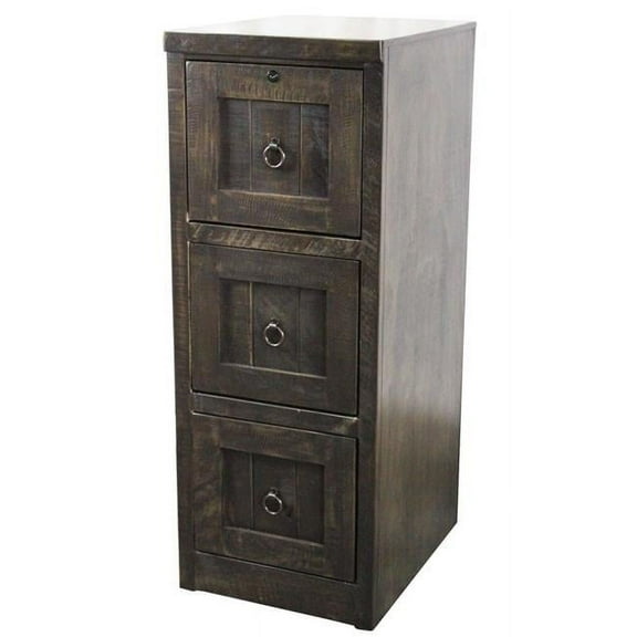Rustic 3 Drawer File Cabinet, Rustic Green