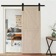 Rustic 36 in. x 84 in. Unfinished Sliding Barn Door made of Solid
