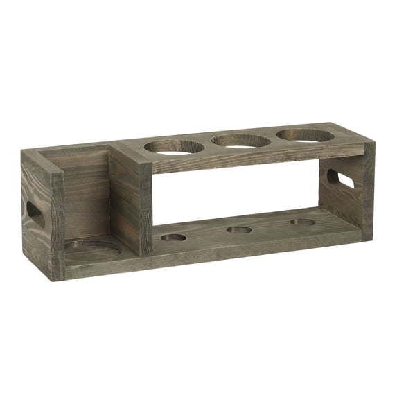 Rustic 4 Bottle Wine Rack Freestanding Storage Rack Countertop Wine Storage Rack Solid Wood