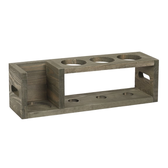 Rustic 4 Bottle Wine Rack Freestanding Storage Rack Countertop Wine Storage Rack Solid Wood