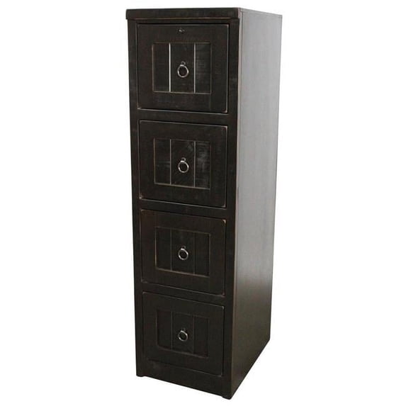 Rustic 4 Drawer File Cabinet, Green