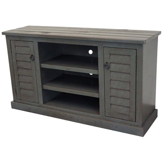 Rustic 57 in. Provincial Shutter TV Stand in Rustic Dark Blue