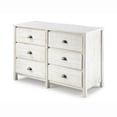 thumbnail image 1 of Rustic 6-Drawer Dresser, Rustic White, 1 of 3