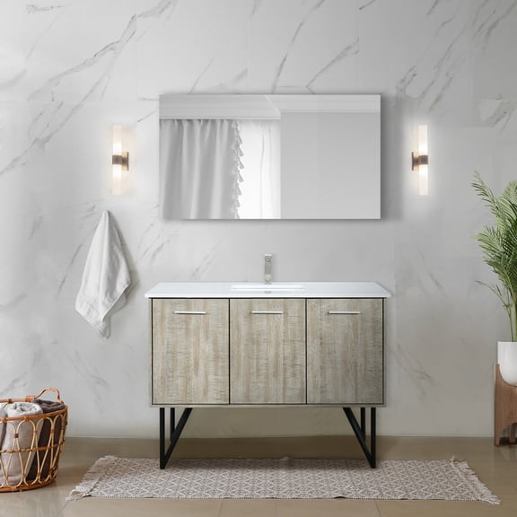 Rustic Acacia Bath Vanity 48 in. W x 20 in. D, with Cultured Marble Top