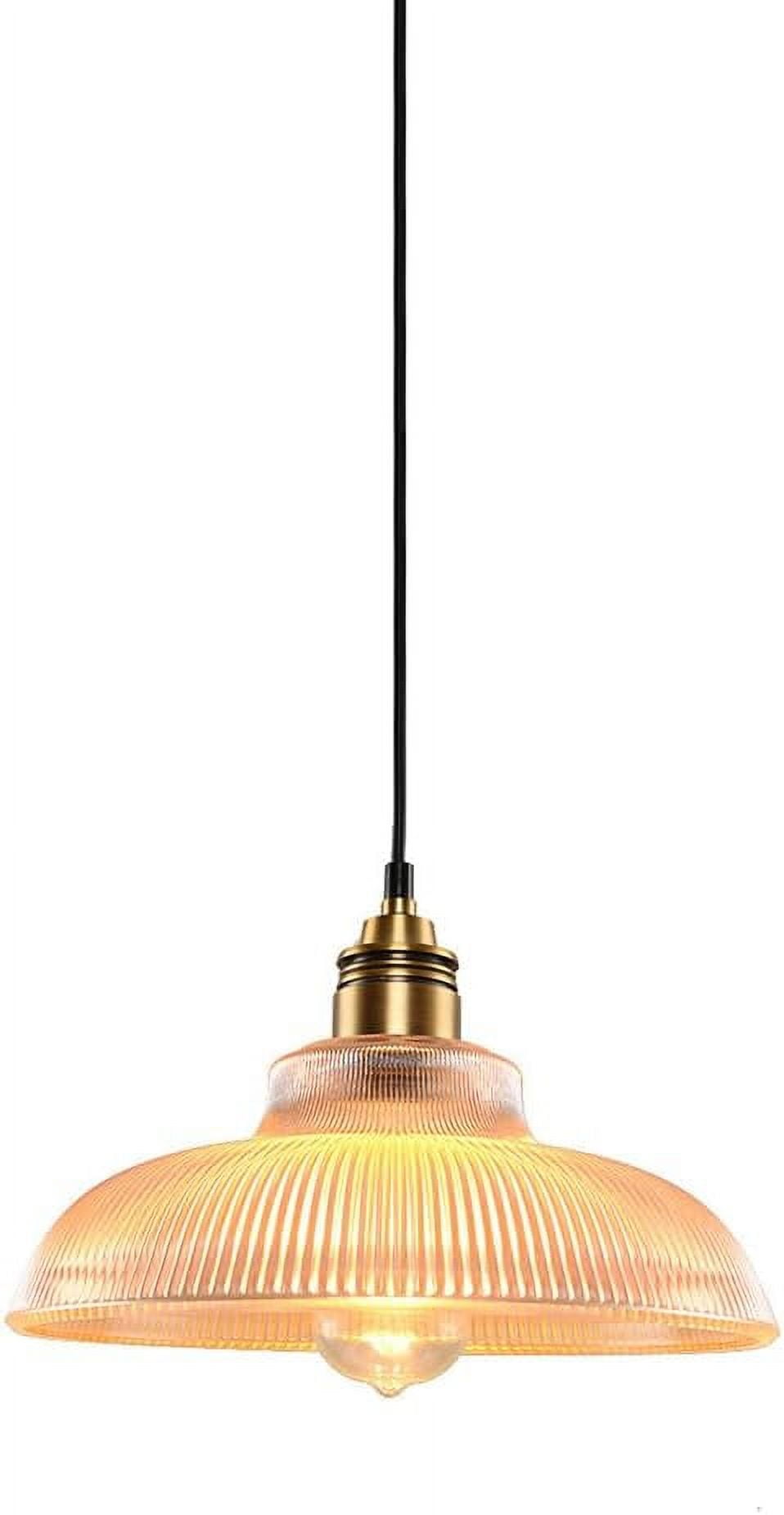 Rustic Amber Glass Pendant Lighting for Dining Room, Modern Farmhouse Pendant Lamp, Retro American Style Pendant Light Fixture, Vintage Simple Pendant Light for Kitchen Island Over Table