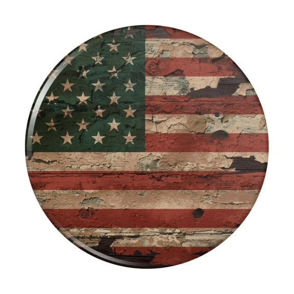 Rustic American USA Flag Distressed Kitchen Refrigerator Locker Button Magnet