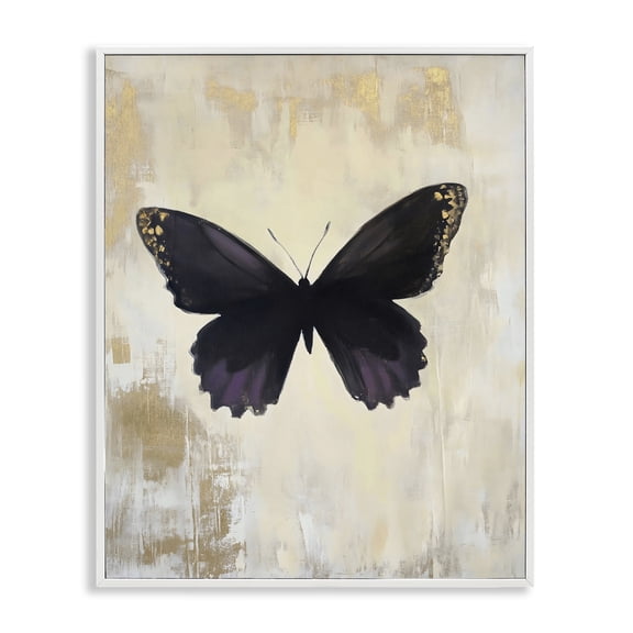 Stupell Industries Rustic Amethyst Butterfly White Framed Giclee Art, design by Franklyn Gregory