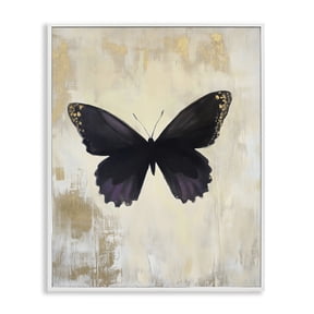 Stupell Industries Rustic Amethyst Butterfly White Framed Giclee Art, design by Franklyn Gregory