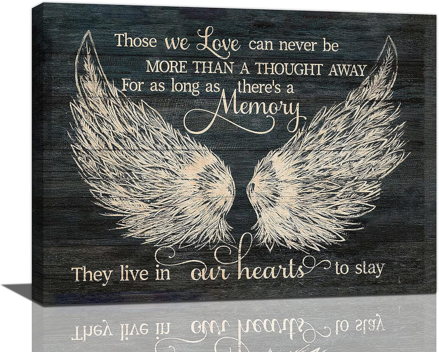 Rustic Angel Wing Canvas Wall Art Farmhouse Inspirational Quotes Wall ...