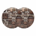thumbnail image 1 of Rustic Antique Round Placemats Set of 2 Medieval Historical Wooden Vintage Place Mats Indoor Woven Table Mats Washable Heat-Resistance Braided Dining Table Placemats for Kitchen Party Decor 13 Inch, 1 of 7
