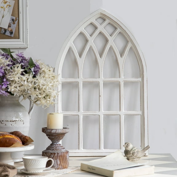 Rhett Classic Fleur de Lis Wall Accent Antique White - Walmart.com