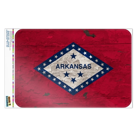 Rustic Arkansas State Flag Distressed USA Home Business Office Sign