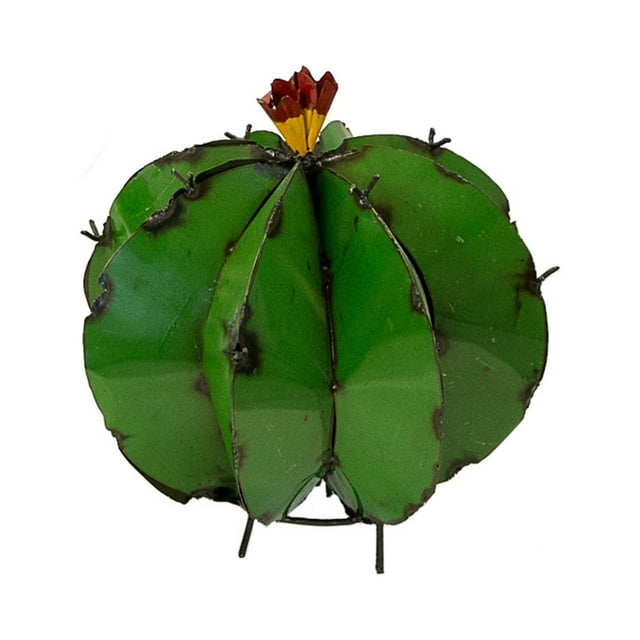 Rustic Arrow Metal Barrel Cactus for Garden Decor - Walmart.com