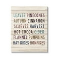 thumbnail image 1 of Rustic Autumn Activity List Grainy Pattern Seasonal Sign Holiday Graphic Art Gallery-Wrapped Canvas Print Wall Art, 1 of 5