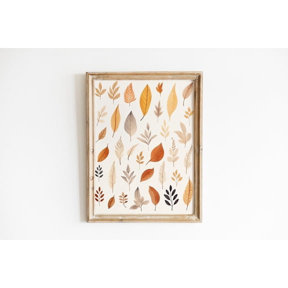 Rustic Autumn Botanical Wall Art Fall Leaves Study Cabin Wall Decor Autumn Wall Decor Fall Print Poster Decor, Size 8x12 UNFFRAMED F03.1.8l895