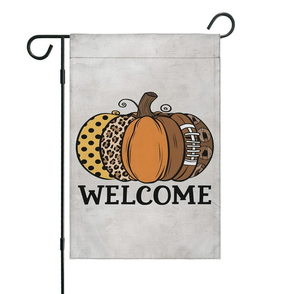 Rustic Autumn Farm Pumpkins Harvest Garden Flag Double Sided Yard Flags for Garden Lawn Farmhouse Autumn Thanksgiving Christmas 12.5x18inch