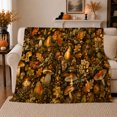 thumbnail image 1 of Rustic Autumn Forest decorative motif Pear Still Life, Cozy Woodland Scene, Warm Flannel Blanket for Cabin and Lodge, Garden Lovers Thanksgiving Gift, Rustic Home Decor, 1 of 9