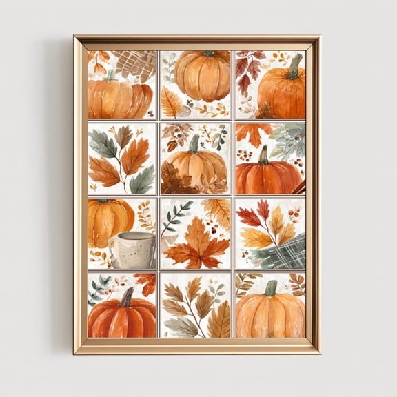 Rustic Autumn Path Through Golden Birch Trees Vibrant Poster Landscape, Fall Woodland Scene, Cottagecore Wall Art 804, Unframed Poster Size 12x18 F03.1.22l2014