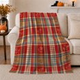 thumbnail image 1 of Rustic Autumn Plaid Farmhouse, Cozy Artistic Scene, Warm Flannel Blanket for Ranch House and Living Room with Detailed Artwork, Animal Lovers Thanksgiving Gift, Artistic Home Decor, 1 of 9