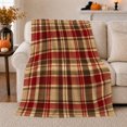 thumbnail image 1 of Rustic Autumn Plaid Living Room, Festive Artistic Scene, Warm Flannel Blanket for Ranch House and Living Room, Animal Lovers Thanksgiving Gift, Artistic Home Decor, 1 of 9