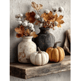 thumbnail image 1 of Rustic Autumn Pumpkin Canvas Print, Black White Harvest Art, Thanksgiving Seasonal Farmhouse Wall Decor, 1 of 8