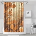 thumbnail image 1 of Rustic Autumn Pumpkins Harvest Shower Curtain,Washable Show Curtain with Hooks Basic Polyester Fabric Bathroom Curtains for Halloween Thansgiving Christmas Hotel Dorm, 1 of 5