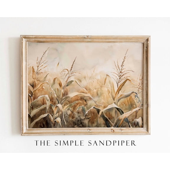 Rustic Autumn Wall Art Whispers Of Harvest Corn Stalk Print For Nature Inspired Room Decor Gift Wall Art Modern Wall Decor
