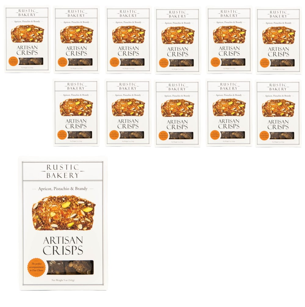 Rustic Bakery Apricot Pistachio Brandy Crisps, 5 OZ, 12 Pack