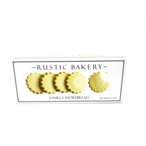 Rustic Bakery Handmade Cookies, Tahitian Vanilla Bean Shortbread, 4 oz