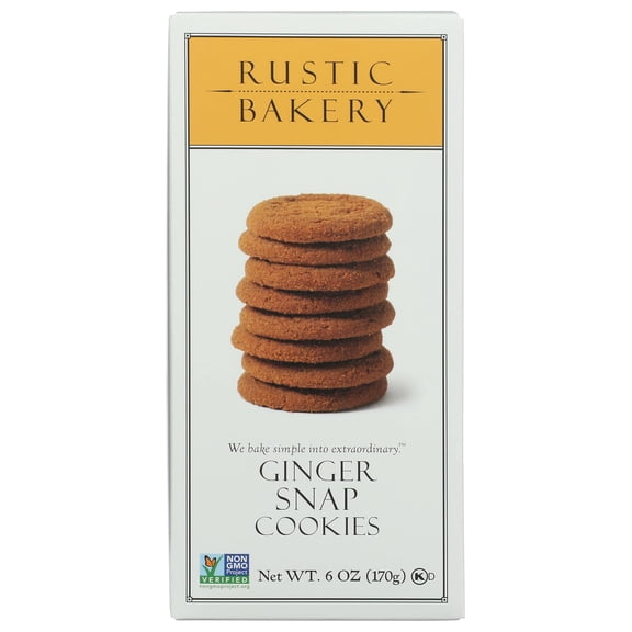 Rustic Bakery, Cookies Ginger Snap, 6 Ounce