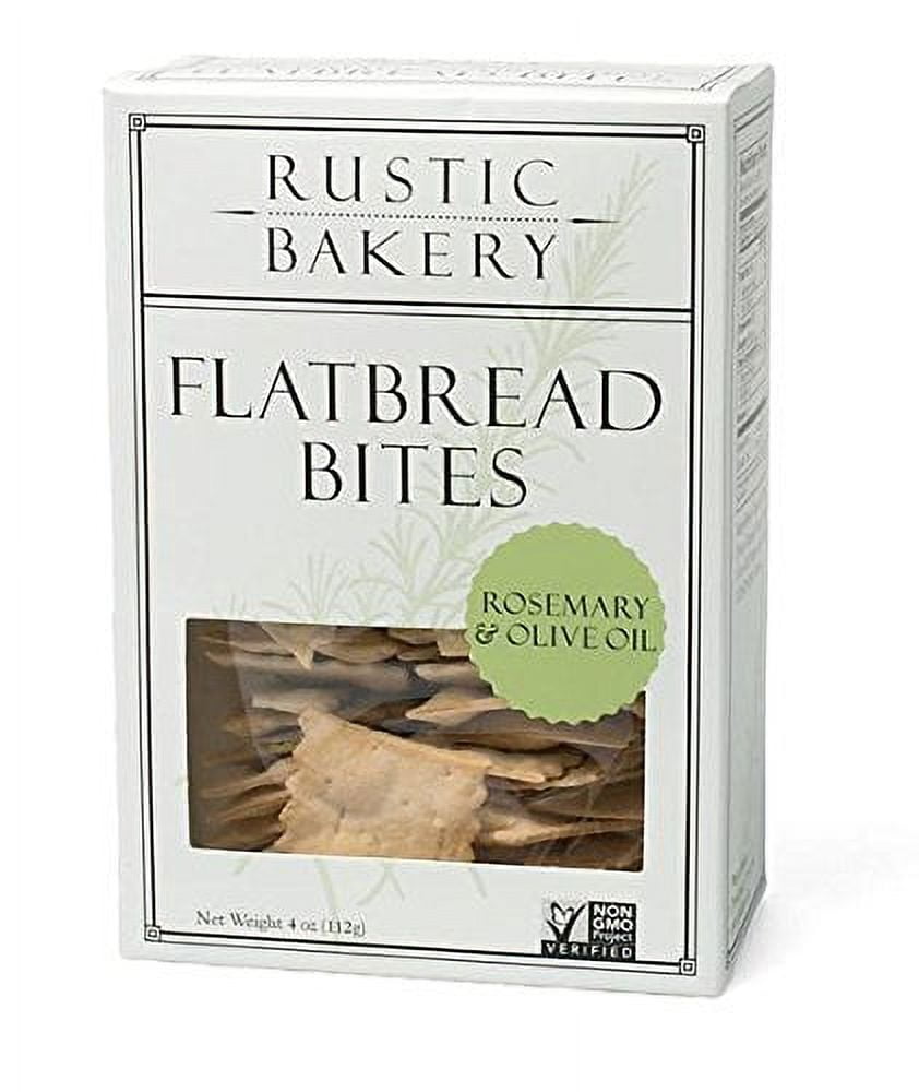 Rustic Bakery Organic Flatbread Bites Rosemary Olive Oil 4oz