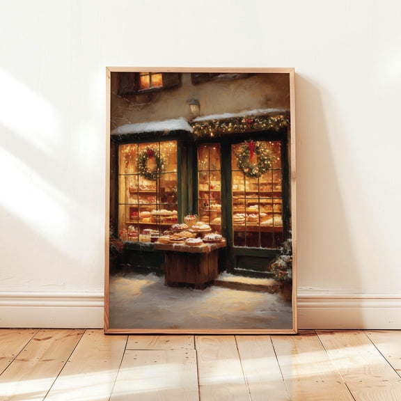 Rustic Bakery Poster, Cozystorefront Art, Vintagehome Decor, Cozy Poster, Unframed Poster Size 24x36