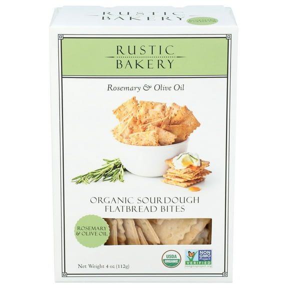 Rustic Bakery Rosemary Olive Oil Flatbread Bites 4 oz (Pack Of 12)