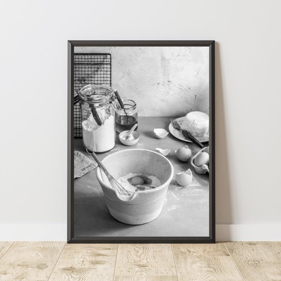 Rustic Baking Cooking Ingredients Food Photography Kitchen Poster Unframed Paper Print
