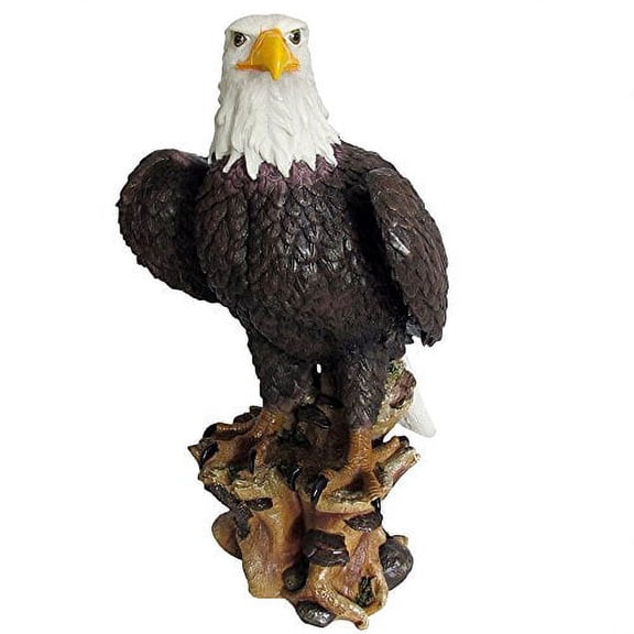 Rustic Bald Eagle Statue in American Patriotic Decor, Bird Sculptures, Large Figurines and 4th of July Gifts by Home-n-Gifts