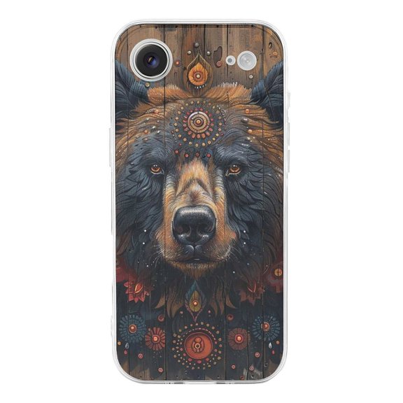 Rustic Barn Door Bear Transparent TPU Case for iPhone 17 Air Slim Shockproof Protective Phone Cover