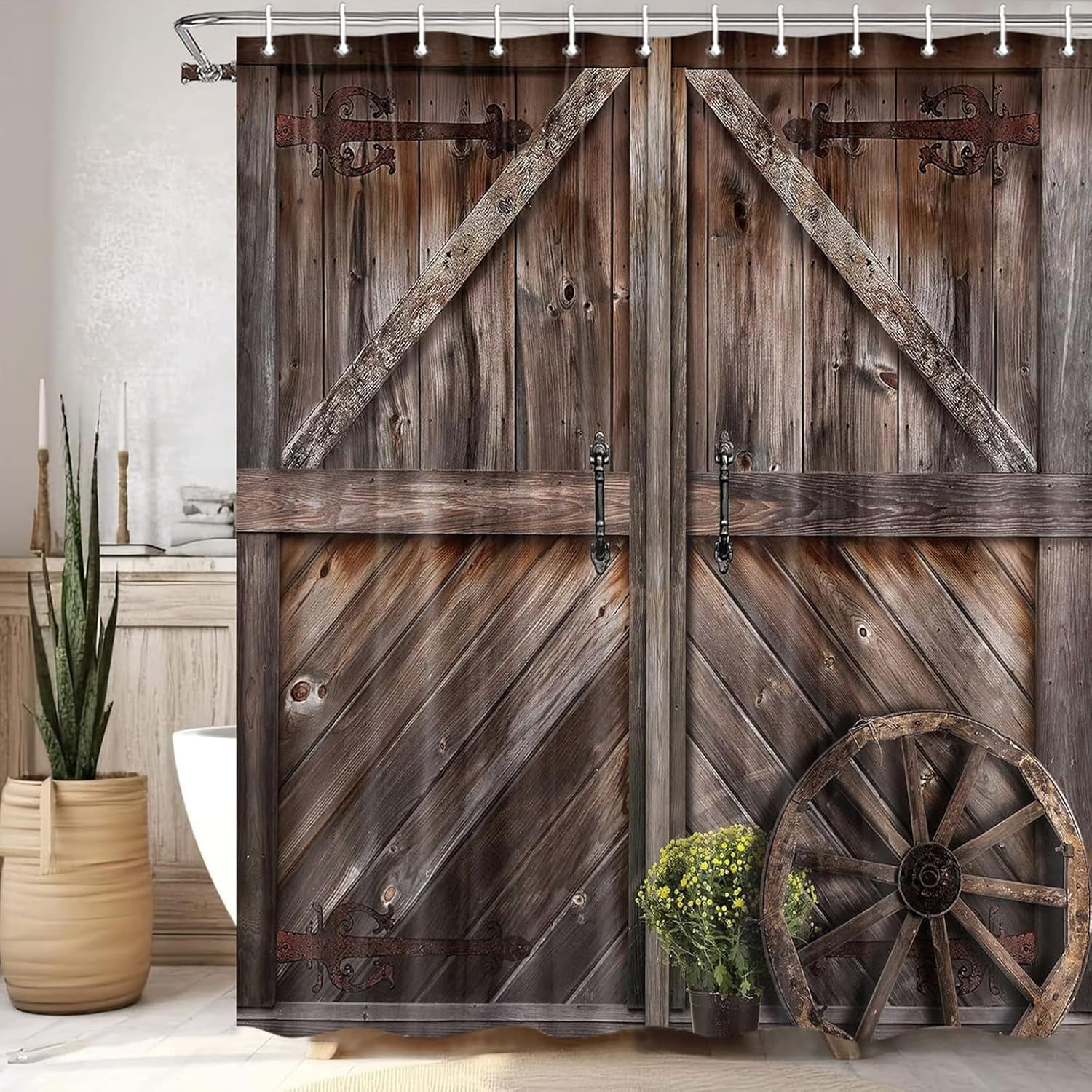 Barn Door Shower Curtain