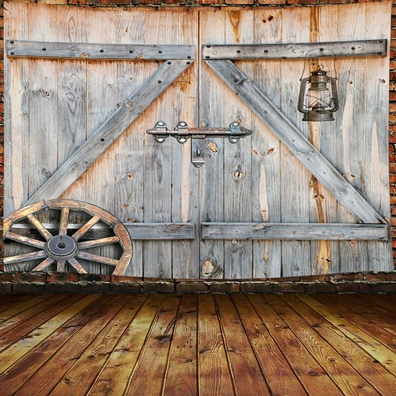 Rustic Barn Door Tapestry, Wood Panels Wall and Floor Texture Tapestry Wall Hanging, Polyester Fabric Wall Tapestry for Home Living Room Bedroom Dorm Decor 60W X 40L Inches