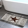 thumbnail image 1 of Rustic Barn Star Bathroom Rug, Non Slip Bath Mat with Design Retro Western Texas Star on Grey Wooden Grain Bathroom Accessories Shower Mat Kitchen Rug (17X29''), 1 of 3
