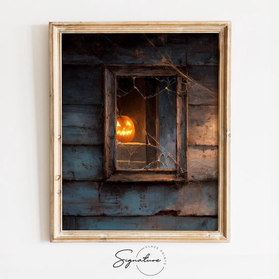 Rustic Barn Wall Art, of Cracked Mirror, Moody Farmhouse Decor, Autumn Reflection Scene, Vintage Wall Art 3995 Unframed Paper Print