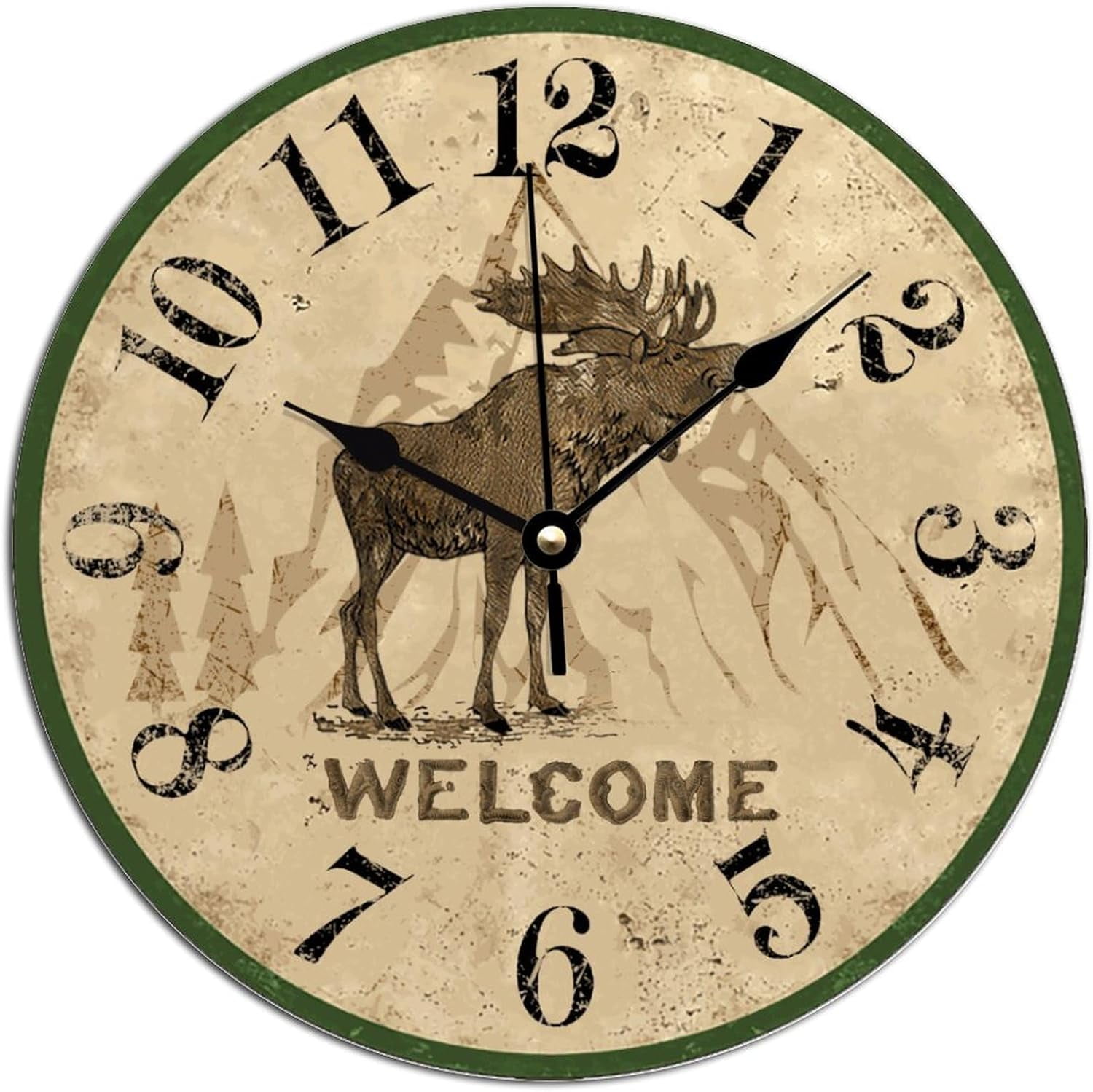 Rustic Barn Wood Western Wall Clock Country Flying Wild Duck Chic Style