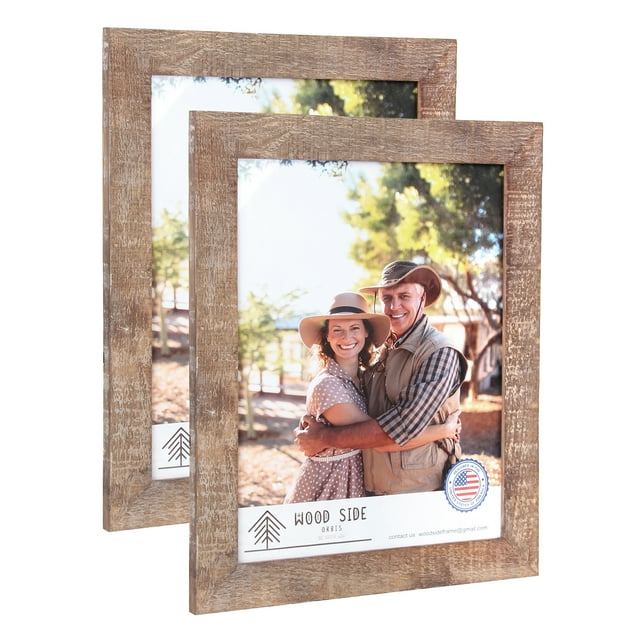 Rustic Barnwood Picture Frames 11x14 Set of 2 Natural Reclaimed