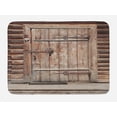 thumbnail image 1 of Rustic Bath Mat, Timber Rustic Door in Wall of An Old Log House Ancient Abandoned Building Entrance Gate, Non-Slip Plush Mat Bathroom Kitchen Laundry Room Decor, 29.5 X 17.5 Inches, Brown, Ambesonne, 1 of 2