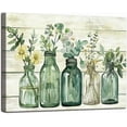thumbnail image 1 of Rustic Bathroom Decor Eucalyptus Flower Canvas Wall Art Green Botanical Prints Plant Floral Glass Vase Painting Bathroom Picture Wall Decor Farmhouse Artwork 12x16inch, 1 of 7