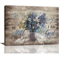thumbnail image 1 of Rustic Bathroom Decor Wall Art Farmhouse Daisy Butterfly Pictures Christian Flower Canvas Painting Religious Framed Artwork for Kitchen Living Room Bedroom 16''x12'', 1 of 6